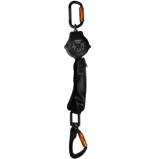 Autaomata visszahúzású zuhanásgátló pliészter pántal 2M + 1 db karabiner COARALUX