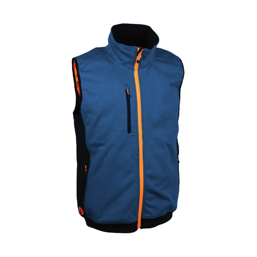 Softshell rugalmas bélelt mellény, sötétkék/fekete