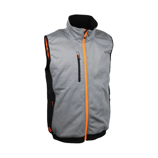 Softshell rugalmas bélelt mellény, szürke/fekete