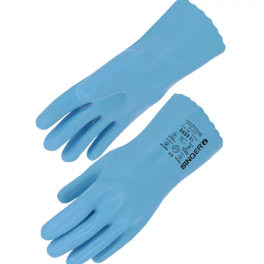 Latex kesztyű Vegyi védelem  AKLOPT. A. Típus  30cm hosszú