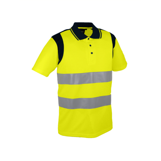 Jólláthatósági galléros póló HV sárga-kék