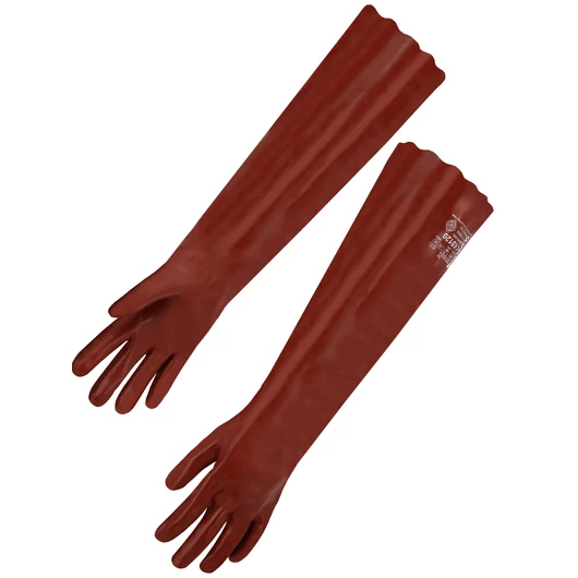 Vegyszerálló P.V.C. kesztyű vegyi "B típus" AKL  58cm hosszú
