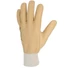 Picture 3/3 -All soft beige cow grain leather glove.Elasticated wrist with vein patch.