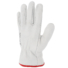 Picture 3/4 -All cow grain natural leather glove.  Elasticated wrist.