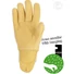Picture 2/3 -Full cow grain leather glove. Leather vein patch at wrist.