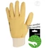 Picture 3/3 -Full cow grain leather glove. Leather vein patch at wrist.