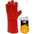 Picture 2/3 -Safety glove. All cow split leather. Fully coton lined. 35 cm. Aramid yarn.