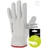 Picture 3/3 -All cow grain leather glove. Natural colour. Elasticated back.