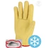 Picture 2/3 -All yellow cow grain leather glove. Fully fur boa lined.