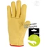 Picture 2/3 -All yellow cow grain leather glove. Elasticated back.