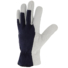 Picture 3/3 -Goatskin leather palm glove. Blue cottoninterlock back.