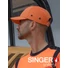 Kép 3/3 - Ütésgátló  Baseball típusú ABS sapka Jelző narancs szín HV