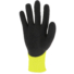 Picture 3/4 -Latex glove. High-visibility polyester liner. Open back. 15 gauge.