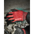 Kép 2/5 - Vágásbiztos "D típus" tenyérben mártott habnitril kesztyű szellőző kézhát piros szín