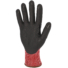 Kép 4/5 - Vágásbiztos "D típus" tenyérben mártott habnitril kesztyű szellőző kézhát piros szín