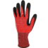 Kép 5/5 - Vágásbiztos "D típus" tenyérben mártott habnitril kesztyű szellőző kézhát piros szín
