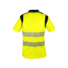 Kép 5/5 - Jólláthatósági pique galléros nyári 150gm2-os póló reflex csikokkal sárga-kék
