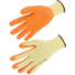 Kép 1/3 - Latex krepp bevonatú tenyérben mártott pamut kesztyű szellőző kézhát narancs/sárga szín