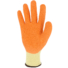 Kép 2/3 - Latex krepp bevonatú tenyérben mártott pamut kesztyű szellőző kézhát narancs/sárga szín